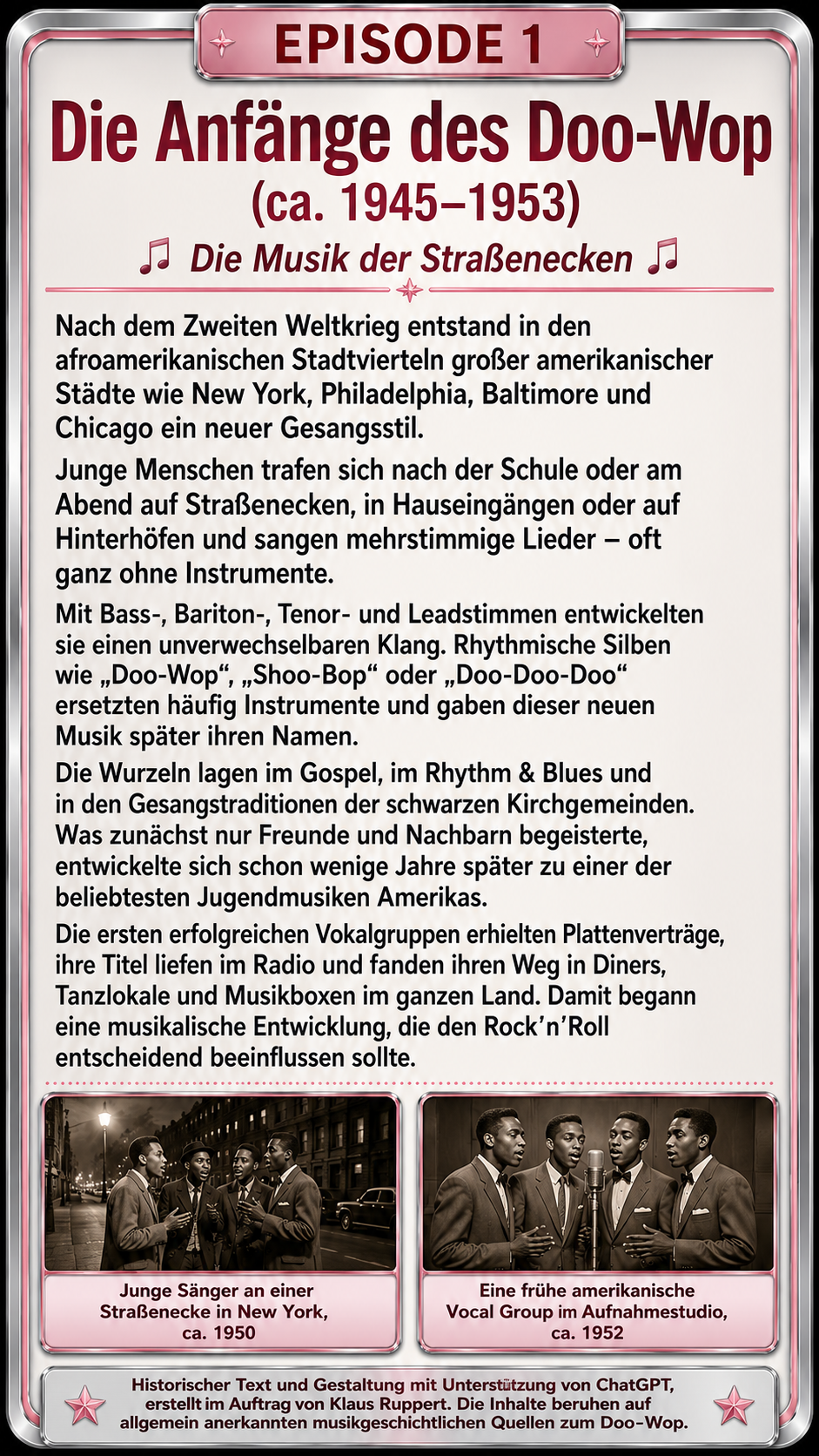 Episode 1 – Die Anfänge des Doo-Wop